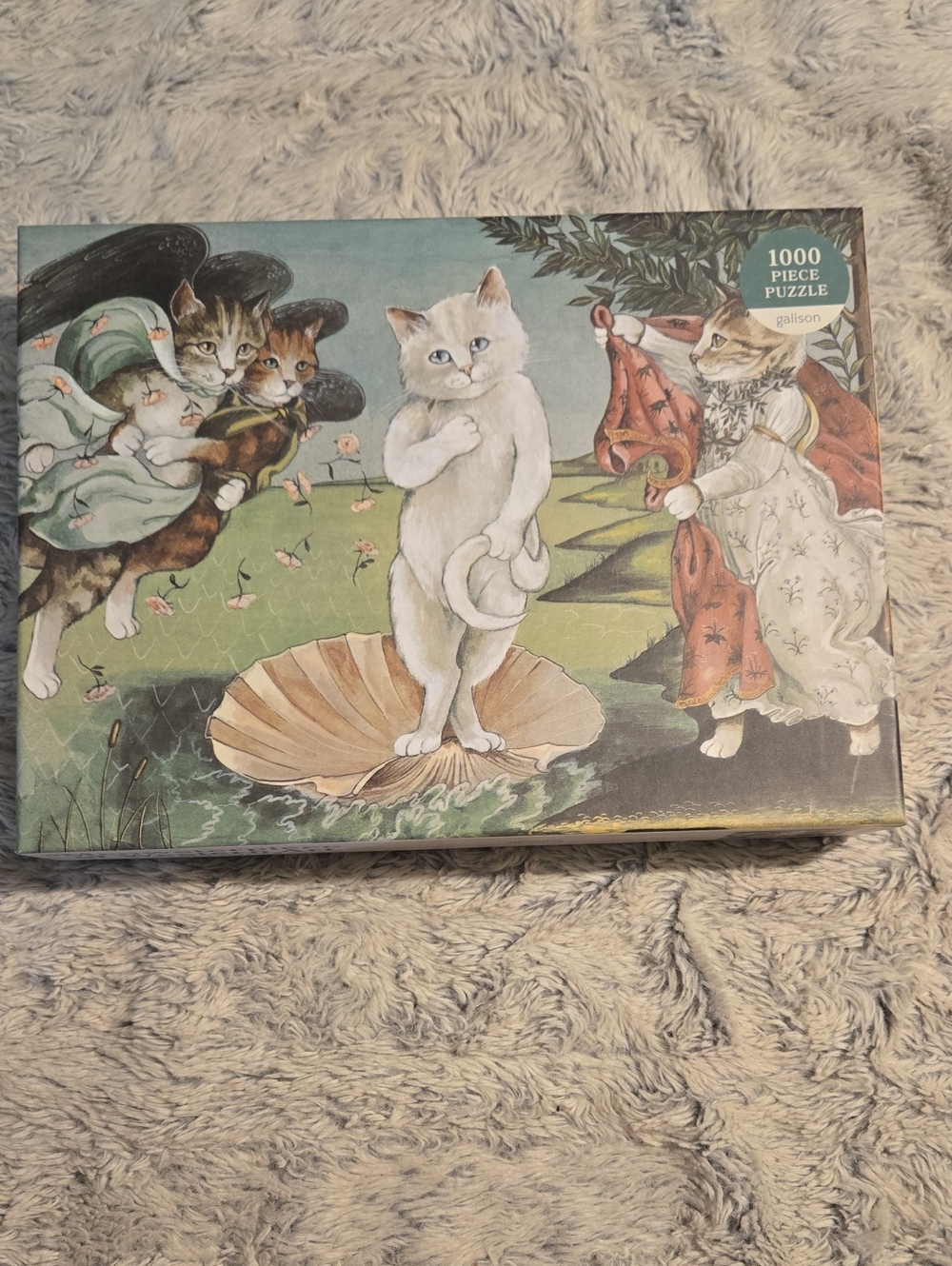 NEW Galison Meowsterpiece Of Western Art - The Birth Of Venus 1000 Piece Puzzle